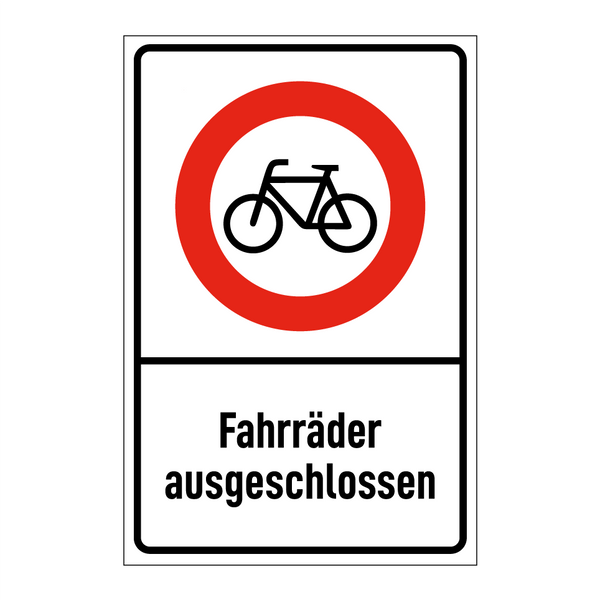 Fahrräder ausgeschlossen