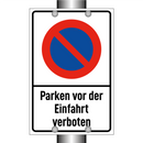 Parken vor der Einfahrt verboten