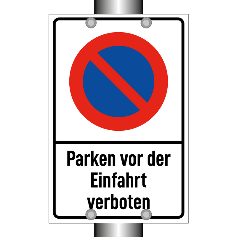 Parken vor der Einfahrt verboten
