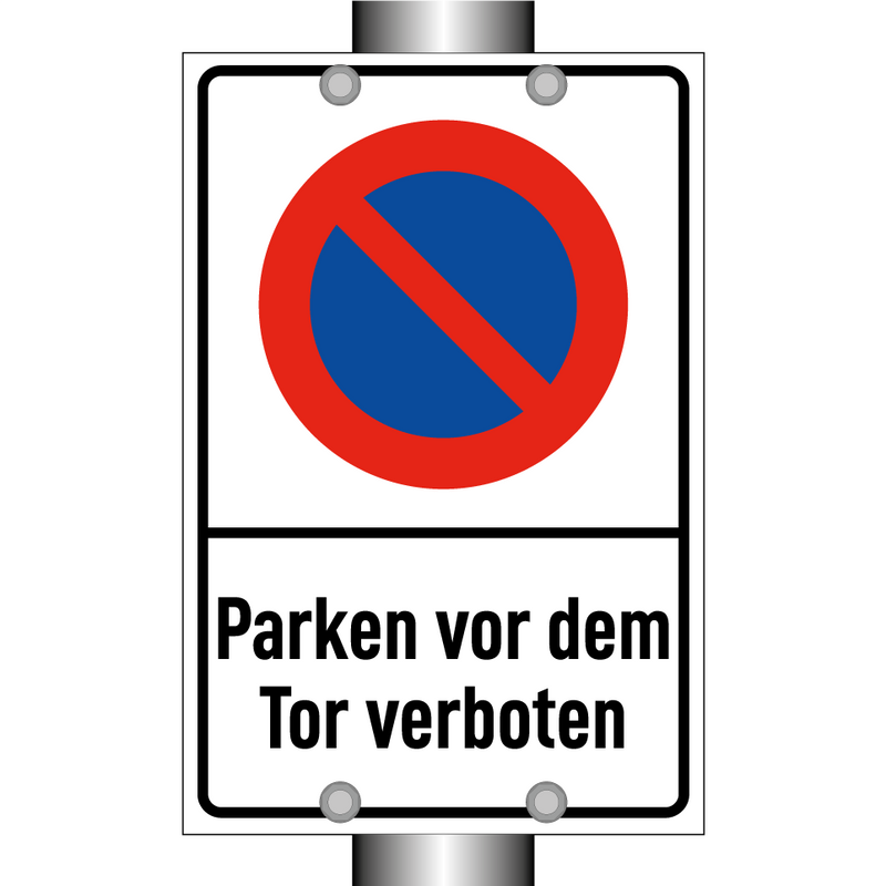 Parken vor dem Tor verboten