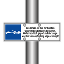 Das Parken ist nur für Kunden während des Einkaufs gestattet. Widerrechtlich geparkte Fahrzeuge werden kostenpflichtig abgeschleppt!