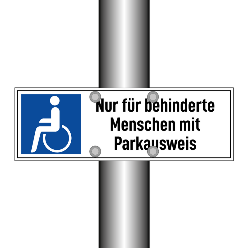Nur für behinderte Menschen mit Parkausweis