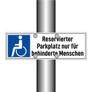 Reservierter Parkplatz nur für behinderte Menschen