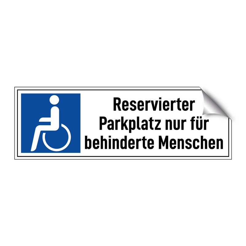 Reservierter Parkplatz nur für behinderte Menschen