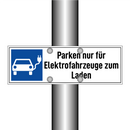 Parken nur für Elektrofahrzeuge zum Laden