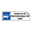 Parken nur für Elektrofahrzeuge zum Laden