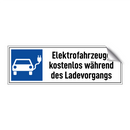 Elektrofahrzeuge kostenlos während des Ladevorgangs