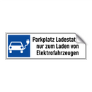 Parkplatz Ladestation nur zum Laden von Elektrofahrzeugen