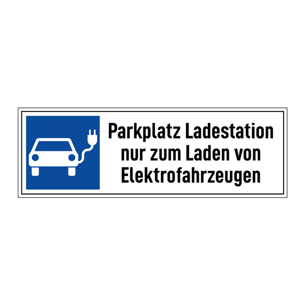 Parkplatz Ladestation nur zum Laden von Elektrofahrzeugen