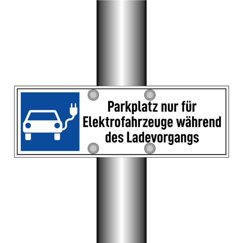 Parkplatz nur für Elektrofahrzeuge während des Ladevorgangs