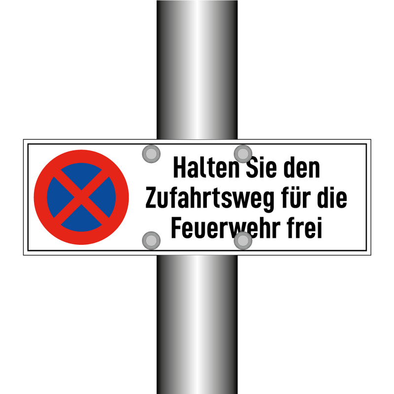 Halten Sie den Zufahrtsweg für die Feuerwehr frei