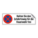 Halten Sie den Zufahrtsweg für die Feuerwehr frei