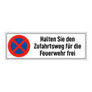Halten Sie den Zufahrtsweg für die Feuerwehr frei