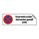 Feuerwehrzufahrt. Haltverbot gemäß StVO
