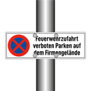 Feuerwehrzufahrt verboten Parken auf dem Firmengelände