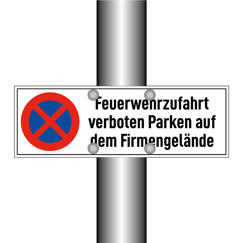 Feuerwehrzufahrt verboten Parken auf dem Firmengelände