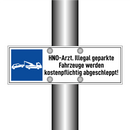 HNO-Arzt. Illegal geparkte Fahrzeuge werden kostenpflichtig abgeschleppt!