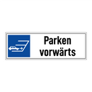 Parken vorwärts