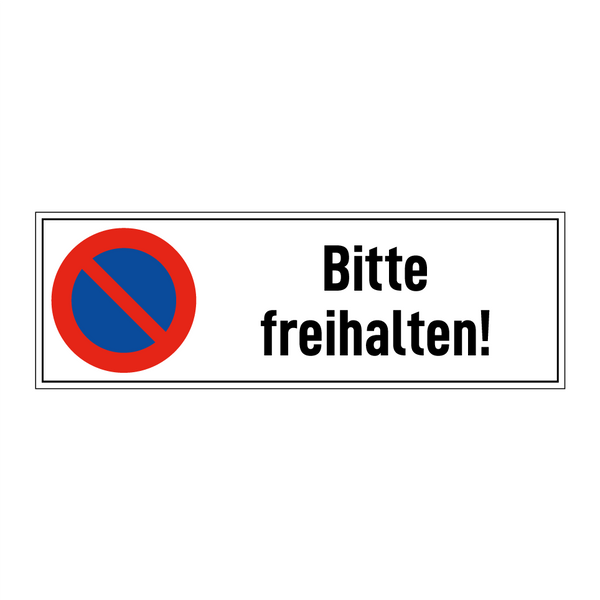 Bitte freihalten!