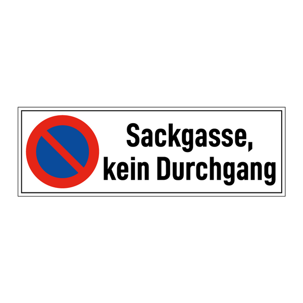 Sackgasse, kein Durchgang