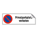 Privatparkplatz verboten