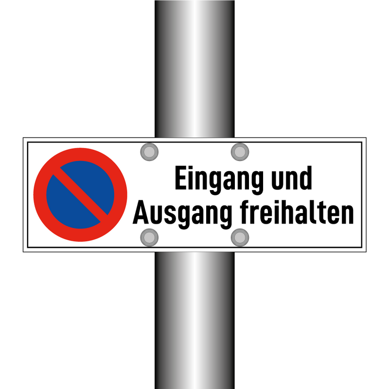 Eingang und Ausgang freihalten