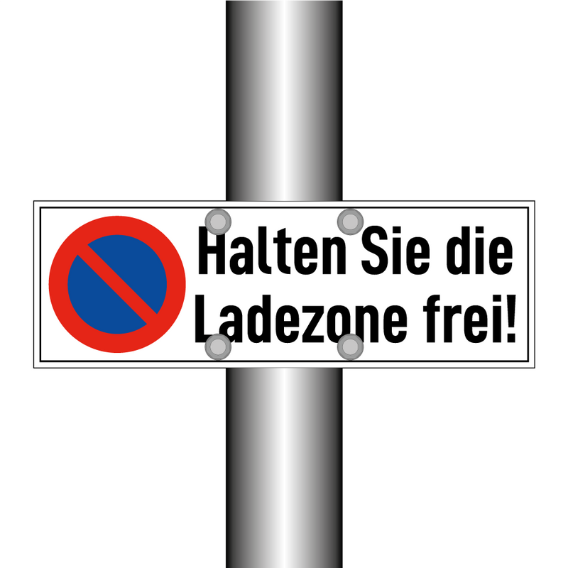 Halten Sie die Ladezone frei!