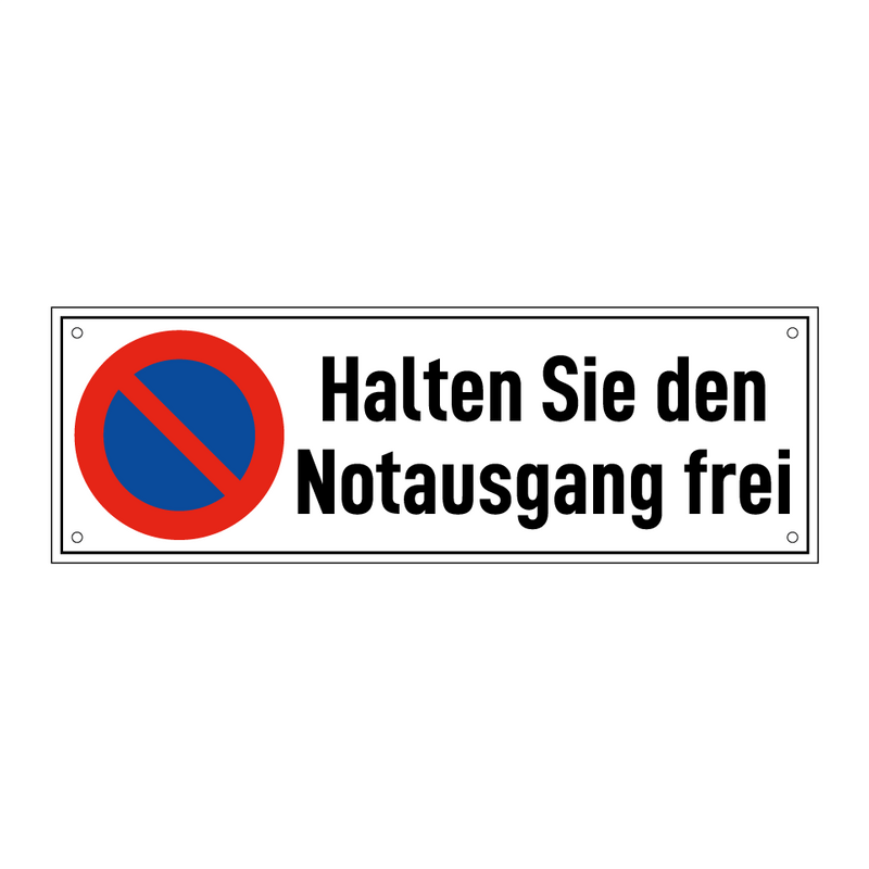 Halten Sie den Notausgang frei