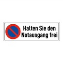 Halten Sie den Notausgang frei