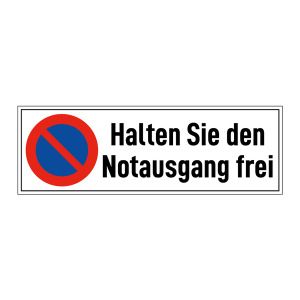 Halten Sie den Notausgang frei
