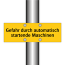Gefahr durch automatisch startende Maschinen