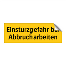 Einsturzgefahr bei Abbrucharbeiten