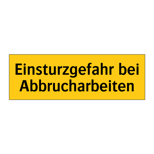Einsturzgefahr bei Abbrucharbeiten