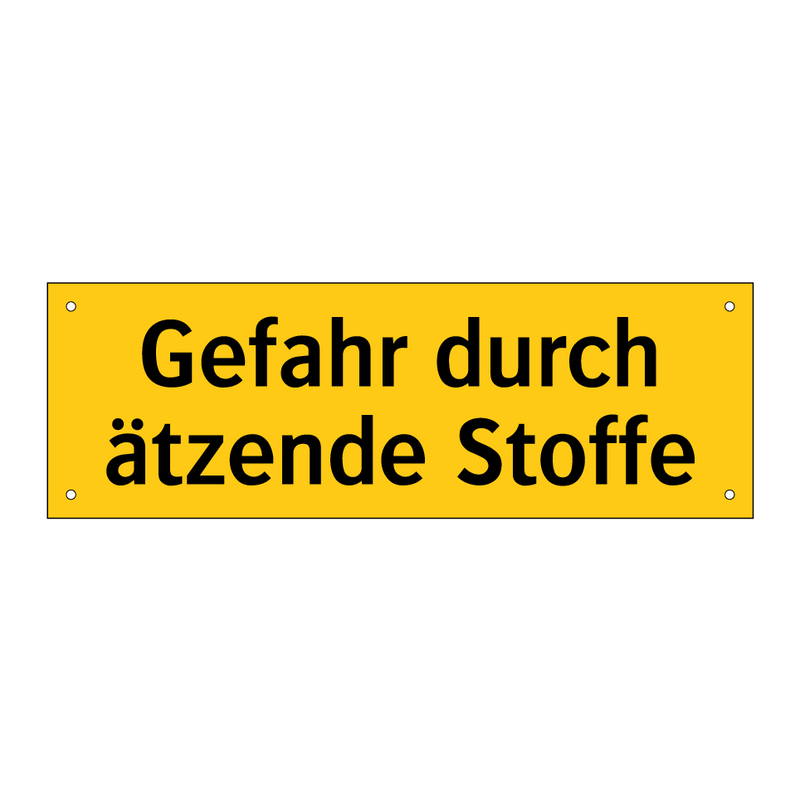 Gefahr durch ätzende Stoffe