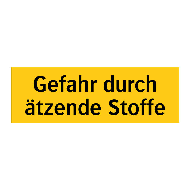 Gefahr durch ätzende Stoffe