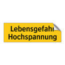 Lebensgefahr Hochspannung