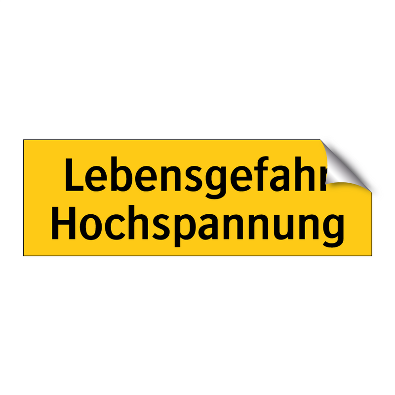 Lebensgefahr Hochspannung