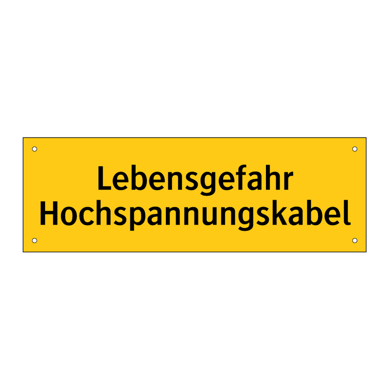 Lebensgefahr Hochspannungskabel
