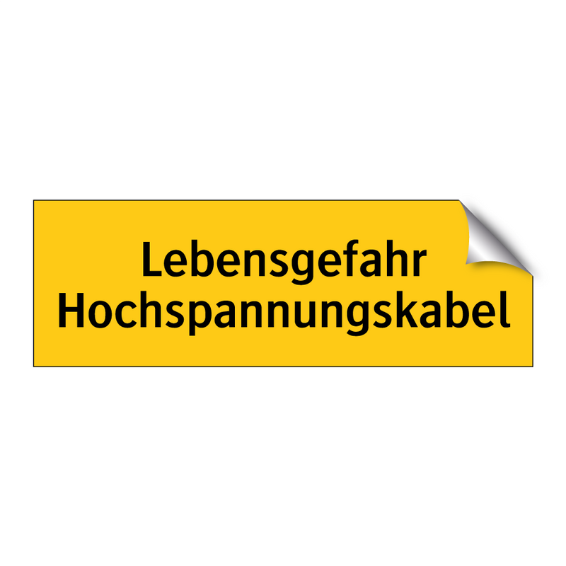 Lebensgefahr Hochspannungskabel