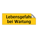 Lebensgefahr bei Wartung
