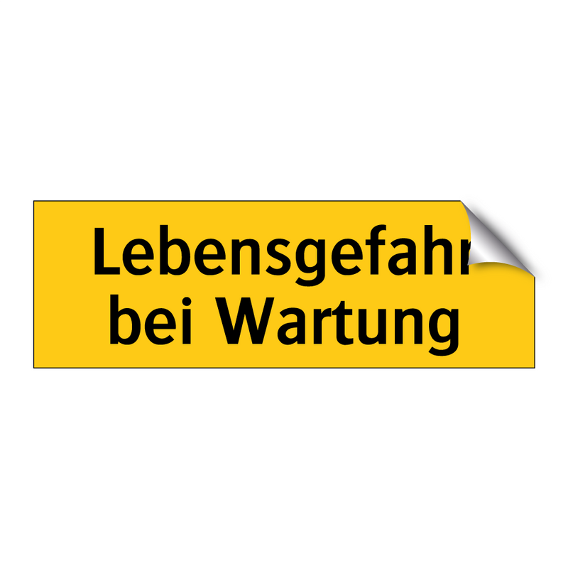 Lebensgefahr bei Wartung