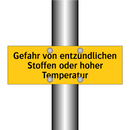 Gefahr von entzündlichen Stoffen oder hoher Temperatur