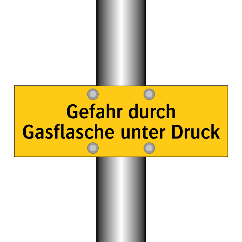 Gefahr durch Gasflasche unter Druck