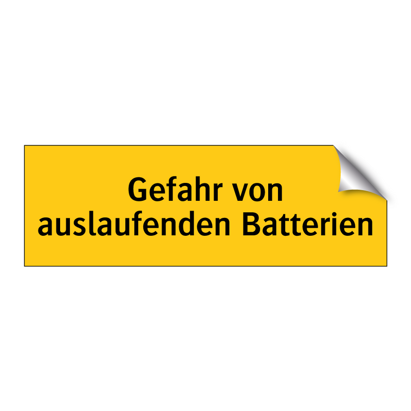 Gefahr von auslaufenden Batterien
