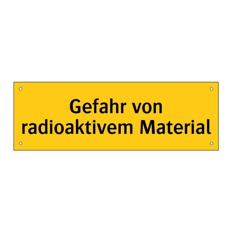 Gefahr von radioaktivem Material