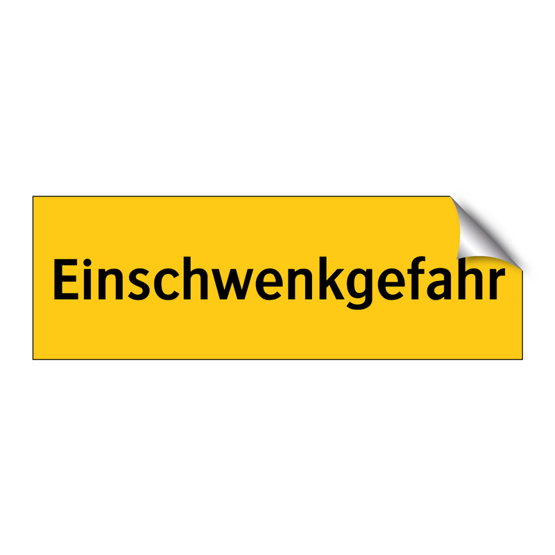 Einschwenkgefahr