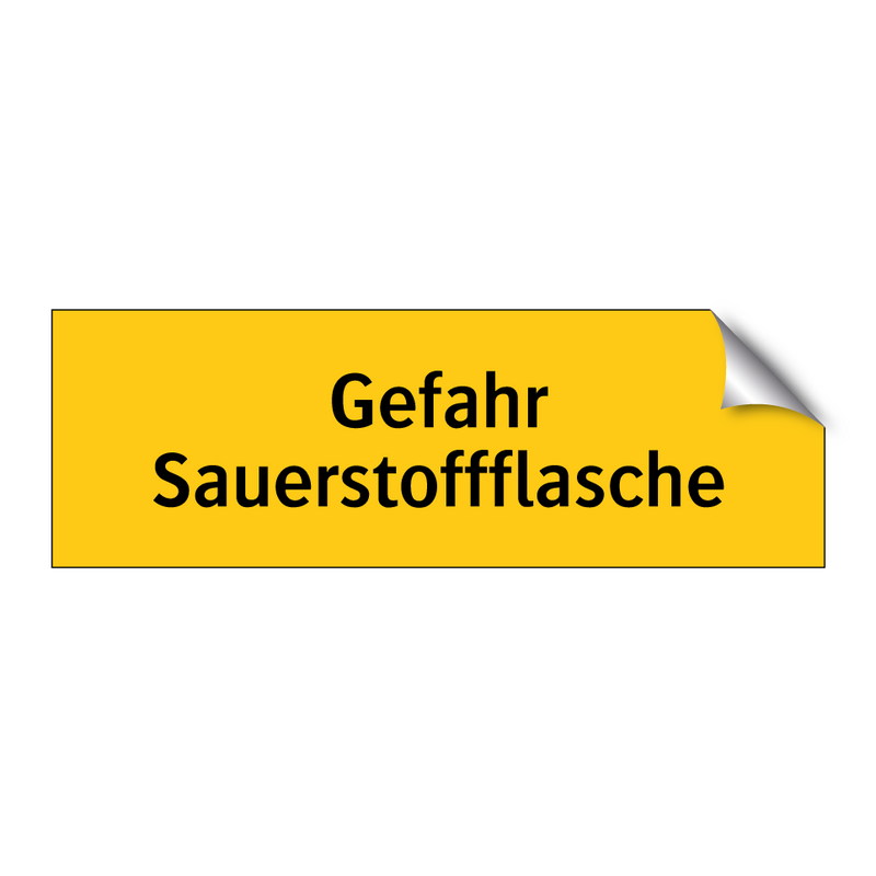 Gefahr Sauerstoffflasche
