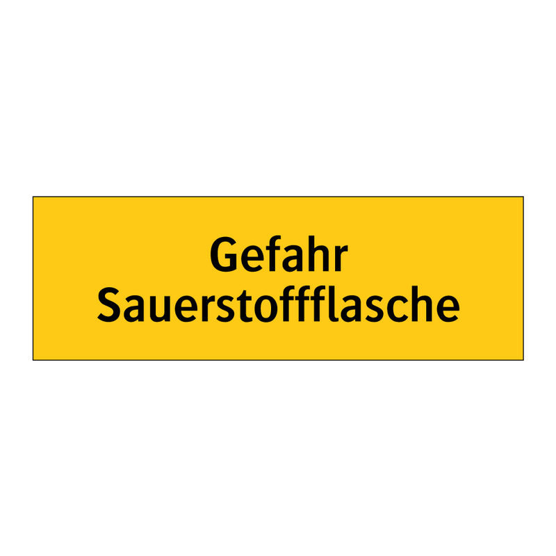 Gefahr Sauerstoffflasche