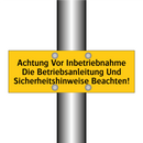 Achtung Vor Inbetriebnahme Die Betriebsanleitung Und Sicherheitshinweise Beachten!