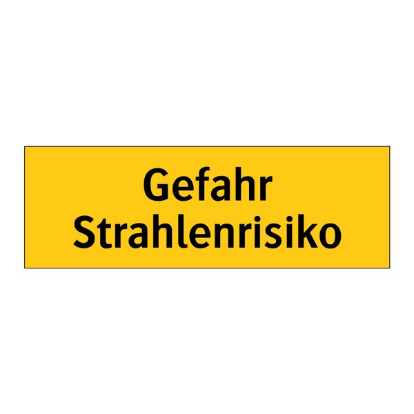 Gefahr Strahlenrisiko